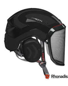 CASQUE INTEGRAL ARBORIST VISIERE F39 NOIR - GRIS CARBONE RH-20500239-Casques 