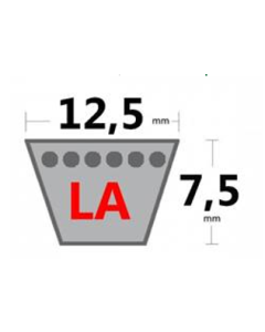 COURROIE MITSUBOSHI LA41 LAO41 - 12,5 X 7,5 - 1041.4 LP Lex. 1060,Lint. 1013 RH-LAO41-Courroies type la - trapézoïdales lisses 