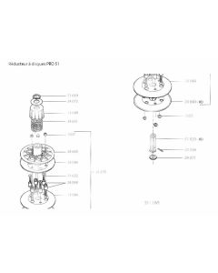 1/2 POULIE SUPERIEURE - PIECE DETACHEE D'ORIGINE OUTILS WOLF WO-24665-BACS A HERBE ET ACCESSOIRES 