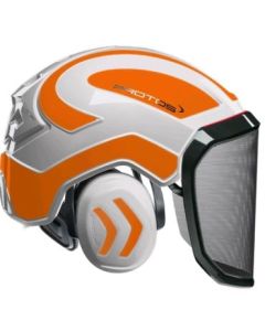 CASQUE FORESTIER INTEGRAL PROTOS ORANGE/BLANC RH-204002OW-Casques 