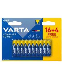 PACK DE 20 PILES AAA - LR03 - 1 5V - VARTA RH-88830-PILES 