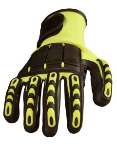 PAIRE GANTS S239058NI10 ANTI-VIBRATION ET ANTI-CHOC- TAILLE10 - JAUNE/NOIR RH-GAVT10-Gants bûcheronnage, anti-coupure et vibration 