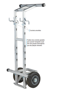 KIT CHARIOT DE TRANSPORT 488 X 1 065mm CAPACITE MAX 100KG IMER RO-KITCHARIOTMC1B-GROUPES ELECTROGENES ET ACCESSOIRES 